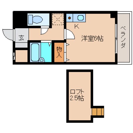 大和高田駅 徒歩7分 3階の物件間取画像